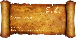 Soós Luca névjegykártya