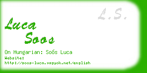 luca soos business card