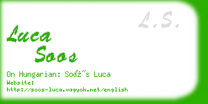 luca soos business card